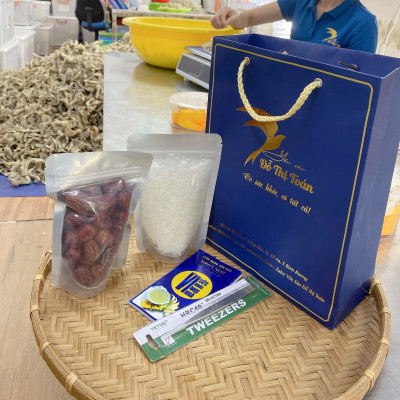 Tổ yến thô vừa lông hộp 100gr - Yến sào giá tiết kiệm - Yến thô Phú Quốc - Tăng cường miễn dịch cho trẻ - Yến sào cao cấp Đỗ Thị Toán