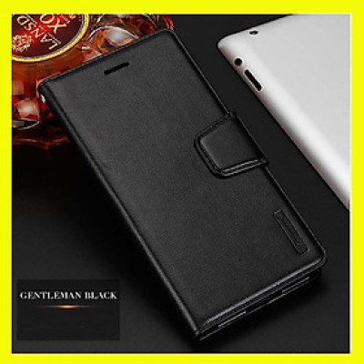 Bao da dạng ví cho iPhone 16/16Pro/16Plus/16Promax hiệu Hanman, DaDa có quai cài có ngăn để thẻ ATM và để tiền, bao da may viền - Hàng nhập khẩu