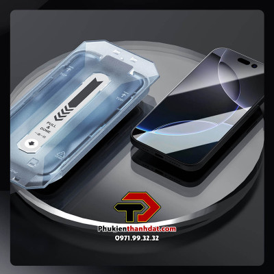 Miếng dán Kính cường lực bảo vệ màn hình tự dán cho iPhone 16 Pro Max, iPhone 16 Pro chính hãng Nillkin Amazing CP+ Pro - Hàng nhập khẩu