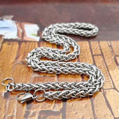 Bộ Dây Chuyền Nam Nữ inox kiểu Xích Lặc, Phong cách Châu Mỹ, Kèm hộp đựng lót nỉ.