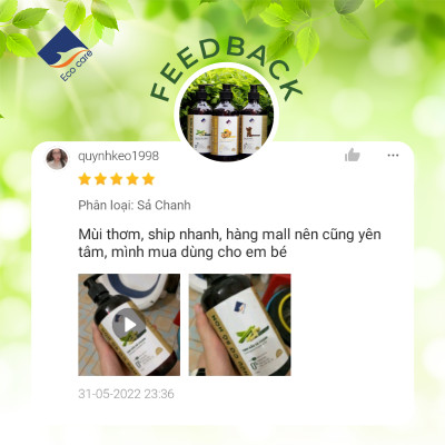 Nước Rửa Chén Hữu Cơ Bồ Hòn Và Tinh Dầu cam 500ml thương hiệu Ecocare