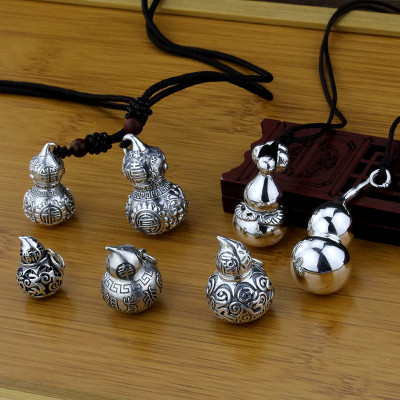 Dây chuyền phong thủy bằng Tittan mặt hình hồ lô Tài Lộc - HL01