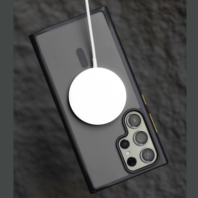 Ốp lưng nhám sạc từ tính cho Samsung Galaxy S23 Ultra hiệu Likgus PC Ultra-thin Frosted Magnetic Case - mặt lưng nhám mờ chống bám bẩn, gờ bảo vệ Camera 0.5mm - Hàng nhập khẩu