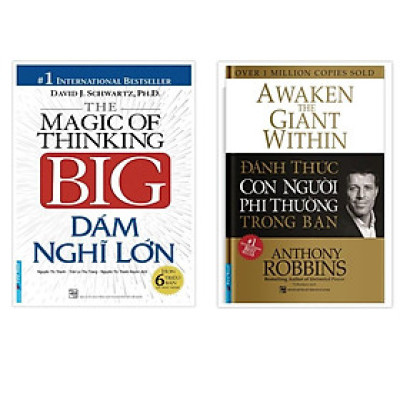 Sách - Combo Dám nghĩ lớn (Bìa cứng) + Đánh thức con người phi thường trong bạn (Bìa cứng) - FirstNews