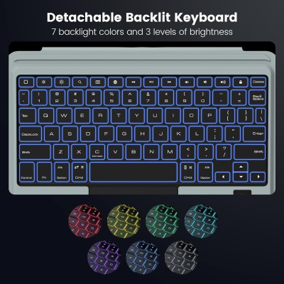 Bao Da Kèm Bàn Phím cho iPad Air 6 11 inch / iPad Air 6 13 inch 2024 Nillkin Bumper Combo Case Keyboard (Có Đèn Nền Backlit Keyboard) - Hàng Chính Hãng