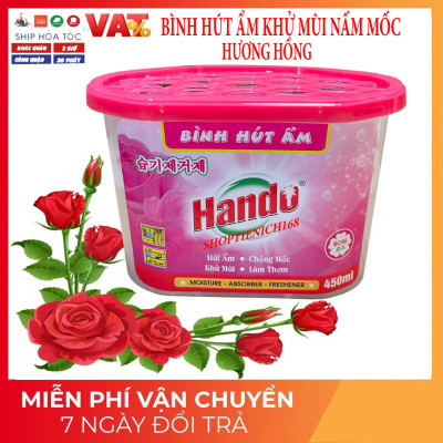 Bình hút ẩm khử mùi chống mốc than hoạt tính Hando 450ml