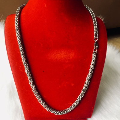 Bộ Dây Chuyền Nam Nữ inox kiểu Xích Lặc, Phong cách Châu Mỹ, Kèm hộp đựng lót nỉ.