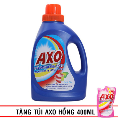 Nước Tẩy Quần Áo Màu Axo Xanh Dương Hương Tươi Mát Chai 800ml