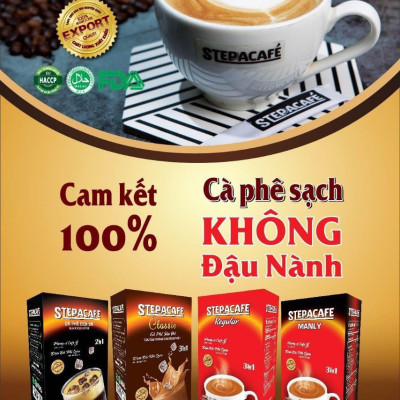 STEPPACAFE-Cà phê sữa hoà tan Manly 3in1 (Hộp 10 gói x 17g)