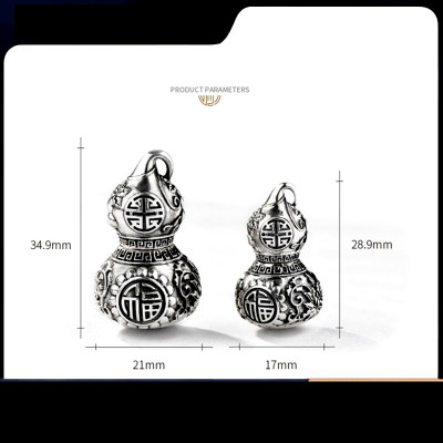 Dây chuyền phong thủy bằng Tittan mặt hình hồ lô Tài Lộc - HL01