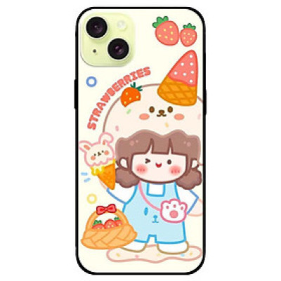 Ốp lưng dành cho Iphone 15 - Iphone 15 Plus - Iphone 15 Pro - Iphone 15 Pro Max - Búp Bê Dâu - Hàng Chính Hãng