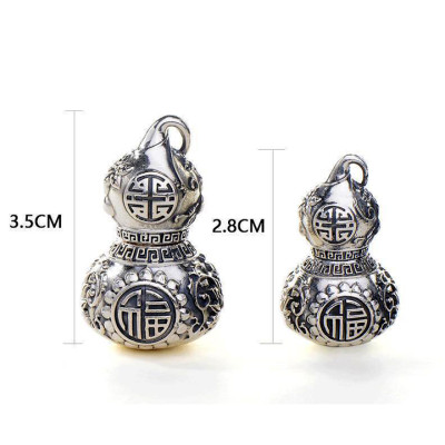 Dây chuyền phong thủy bằng Tittan mặt hình hồ lô Tài Lộc - HL01