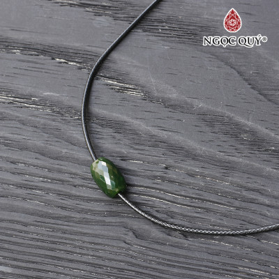Mặt dây chuyền lu thống ngọc bích facet giác mệnh hỏa mộc - Ngọc Quý