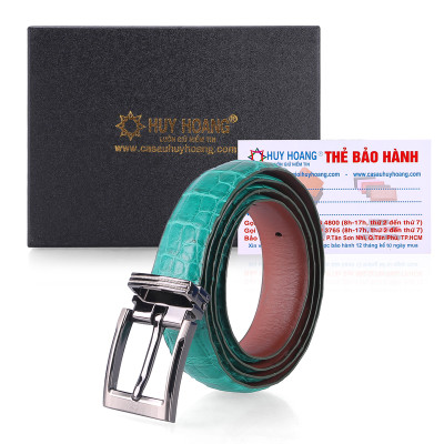 Thắt Lưng Nữ Da Cá Sấu Huy Hoàng HT5218 - Xanh Lá