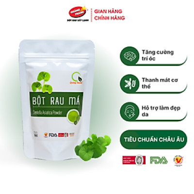 [CHÍNH HÃNG] Bột Rau Má Sấy Lạnh Nguyên Chất Gói 100gr  - Mát gan, detox, giảm mụn, giảm cân, giải nhiệt cơ thể