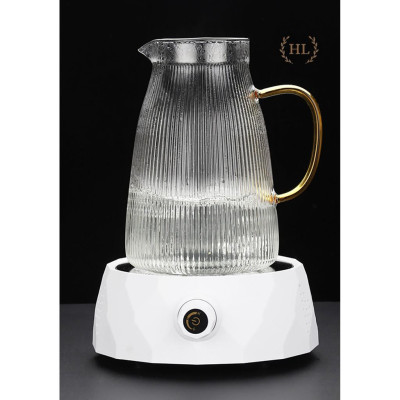 THỦY TINH BOROSILICATE SIÊU NHẸ - CHỊU NHIỆT - CƯỜNG LỰC | Bình cốc thuỷ tinh phong cách NORDIC kẻ sọc (Mix Lẻ)