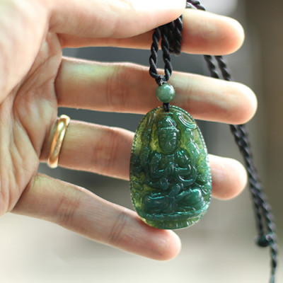 Mặt Dây Chuyền Phật Thiên Thủ Thiên Nhãn Đá Chalcedony Ngọc Quý Gemstones MD12