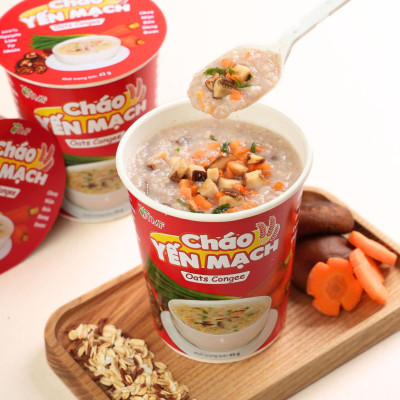 Cháo yến mạch gạo lứt ly TÂM MINH FOODS dinh dưỡng ăn liền tiện lợi