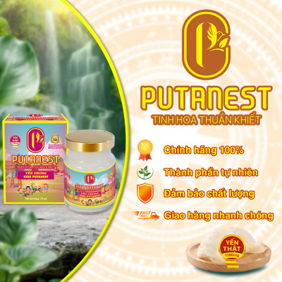 Yến chưng Kids PUTANEST hộp quà tặng cao cấp 12 hũ 70ml tăng đề kháng ăn ngủ ngon bé khỏe mạnh