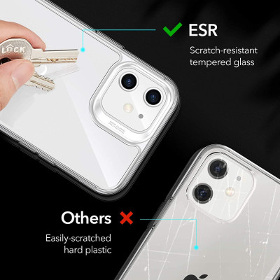 Ốp Lưng Cho iPhone 12 Mini / 12 & 12 Pro / 12 Pro Max ESR Echo Tempered Glass Hard Case (Mặt Lưng Kính Cường Lực) - Hàng Nhập Khẩu