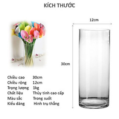 LỌ HOA TRỤ TRÒN CHƠN _ NHIỀU KÍCH THƯỚC