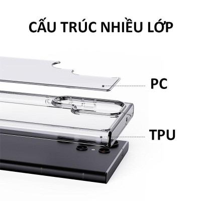 Ốp lưng chống sốc trong suốt cho s Crashproof giúp chống chịu mọi va đập- Hàng nhập khẩu