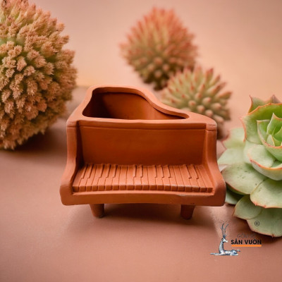 Chậu Gốm Đất Nung Mini Hình Đàn Piano -  Chậu Gốm Decor