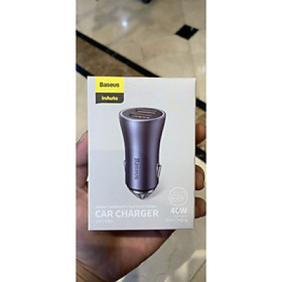 Tẩu sạc nhanh Oto 40w Baseus 2 cổng CCJD-A0G-Hàng Chính Hãng
