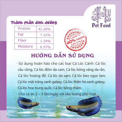 Thức ăn Cá LÓC CẢNH, Channa Fish - Phát triển toàn diện, tiêu hóa tốt - hộp 350g
