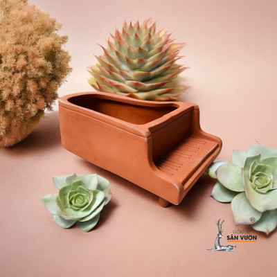 Chậu Gốm Đất Nung Mini Hình Đàn Piano -  Chậu Gốm Decor