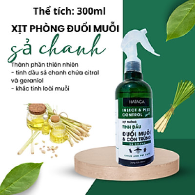 ( Thơm phòng/ đuổi muổi ) Bình xịt đuổi muỗi, côn trùng HATACA -100% thiên nhiên