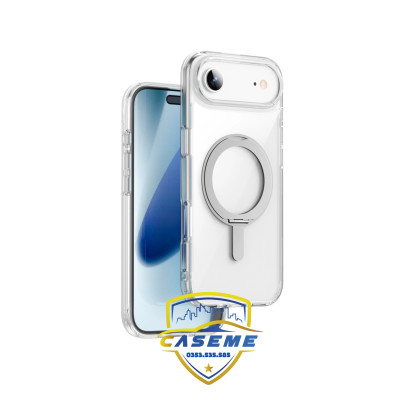 Ốp Lưng Wi wu IShield Ultra MCC-201 Cho iPhone 17, iPhone Air, iPhone 17 Pro, iPhone 17 Pro Max – Trong Suốt, Chống Sốc, Nam Châm, Giá Đỡ 360°  - Hàng Chính Hãng