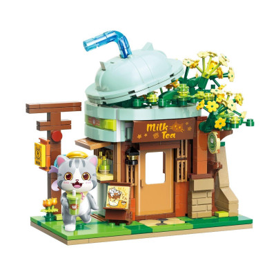 Đồ Chơi Lắp Ráp Lovely Street ASH Cat Milk Tea Shop - Keepplay K28007 (411 Mảnh Ghép)