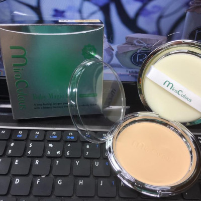 Phấn trang điểm khoáng chất vitamin E, kiểm soát dầu MiraCulous Hàn Quốc 22g No.21 Da tự nhiên tặng kèm móc khoá