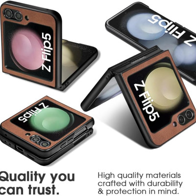 Ốp lưng cho SamSung Galaxy Z Flip 3, Z Flip 4 , Z Flip 5, Z Flip 6 chính hãng X-level dạng mềm bằng da PU, chống sốc chống bụi bẩn - hàng nhập khẩu