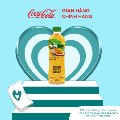 Lốc 24 Chai Trà Chanh Dây Và Hạt Chia Fuzetea+ 450ml/chai_TK