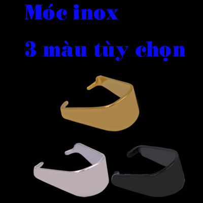 Mặt dây chuyền Phật A di đà đá xanh 2.2 x 3.6cm kèm móc inox, Phật bản mệnh