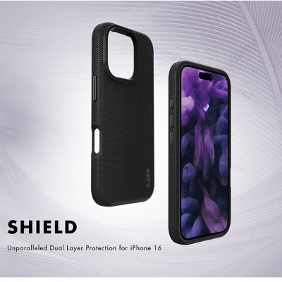 Ốp Lưng LAUT SHIELD Cho iPhone 16 Pro/16 Pro Max Có Vòng Sạc Không Dây Cấu Trúc 2 Lớp Chống Va Đập Độ Rơi 4.2m Hàng Chính Hãng