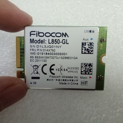 Card WWAN 4G Fibocom L850-GL dùng cho Laptop lenovo thinkad X280,T480,T480s,T580,P52, P52s - Hàng chính hãng