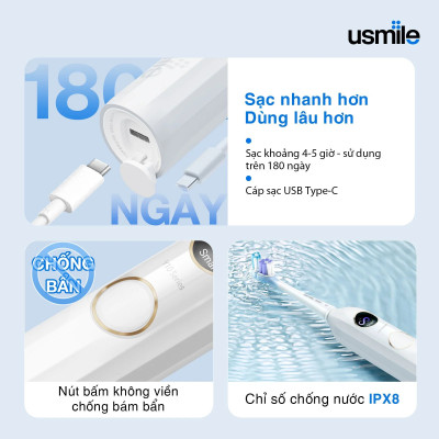 Bàn Chải Điện Thông Minh Usmile Y10 Bản Quốc Tế - Hàng Chính Hãng