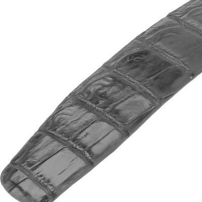 Thắt Lưng Nam Da Cá Sấu Nguyên Con Bản Lớn Bát Gài Đầu Kim Huy Hoàng HT4273 - Đen