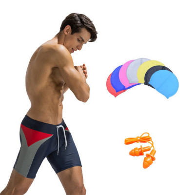 Quần bơi nam Boxer YESURE DEENYT  Chất liệu Superfine polyester cao cấp , chống thấm , nhanh khô form Fitness thời trang (Tặng kèm nón bơi + bịt tai silicon) - Hàng Chính Hãng