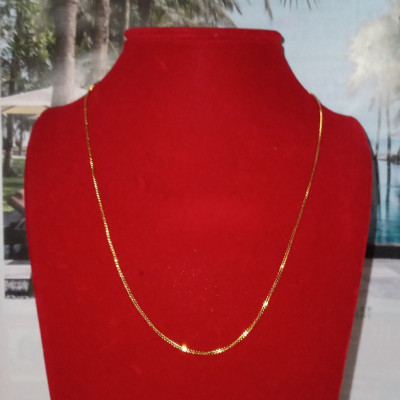 Dây chuyền nam nữ, Kiểu xương rắn, 1li, Kèm túi nhung Cung hỷ, Phù hợp nam nữ