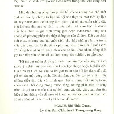 HÔN NHÂN VÀ GIA ĐÌNH Nông Thôn Đồng Bằng Bắc Bộ Giai Đoạn 1976 - 1986 (Sách chuyên khảo)