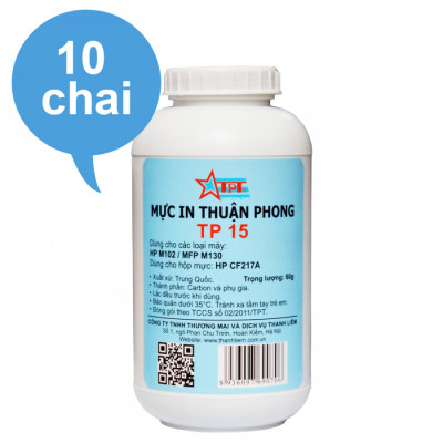 Bộ 10 Chai Mực đổ Thuận Phong TP15 dùng cho máy in HP M102 / MFP M130 – Hàng Chính Hãng