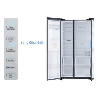 Tủ lạnh Samsung Inverter 635 lít Side By Side RS64R5301B4/SV-Hàng chính hãng