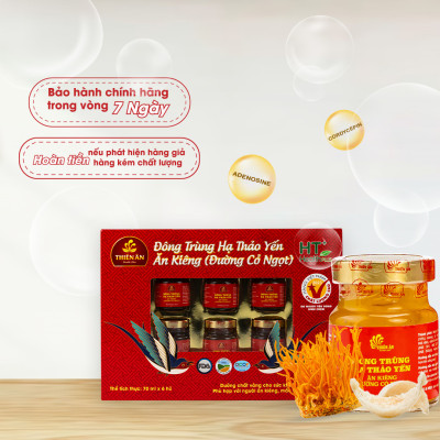 Đông Trùng Hạ Thảo Yến Ăn Kiêng Thiên Ân - Hộp 6 Hũ