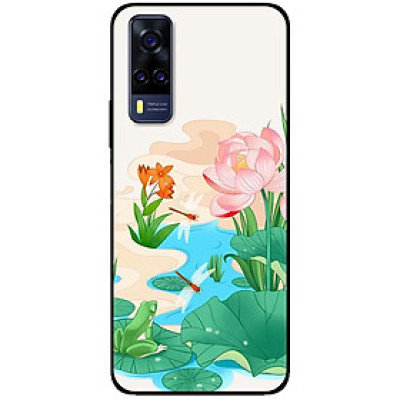 Ốp lưng cho Vivo V23e - Y31 - Y51 - Y55 - Y55s - Y55 2022 - Sen Hồng Chuồn Đỏ - Hàng Chính Hãng