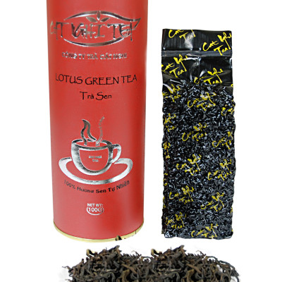 Trà Lon Truyền Thống - Trà Xanh Hương Sen Cát Nghi Tea (100g)