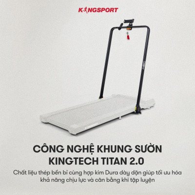 CHỈ GIAO MIỀN BẮC | Máy chạy bộ KINGSPORT ABC thảm chạy kim cương, tốc độ tối đa 8km/h, kèm khóa an toàn, cân nặng phù hợp từ dưới 60kg